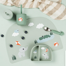 Done by Deer Bowl with Divider Playground Green