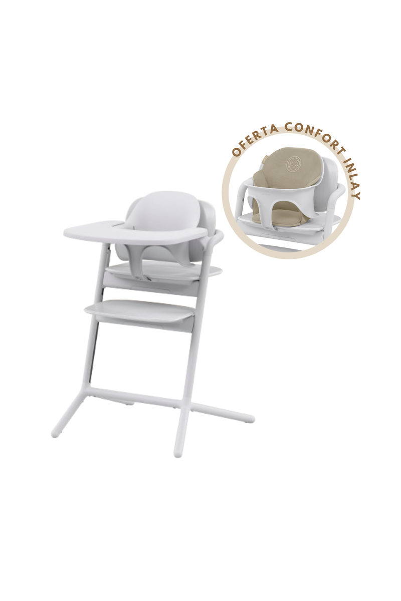 Cybex Lemo 3 em 1 Set All White + Redutor Sand White