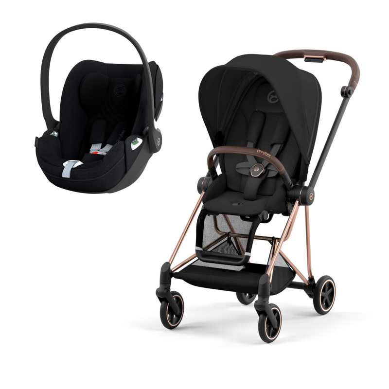 Cybex Mios Rose Gold Sepia Black + Cloud t Plus Sepia Black