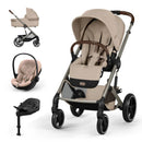 Cybex Balios S Lux + Alcofa Dobrável Almond Beige + Cloud S Cozy Beige + Base S