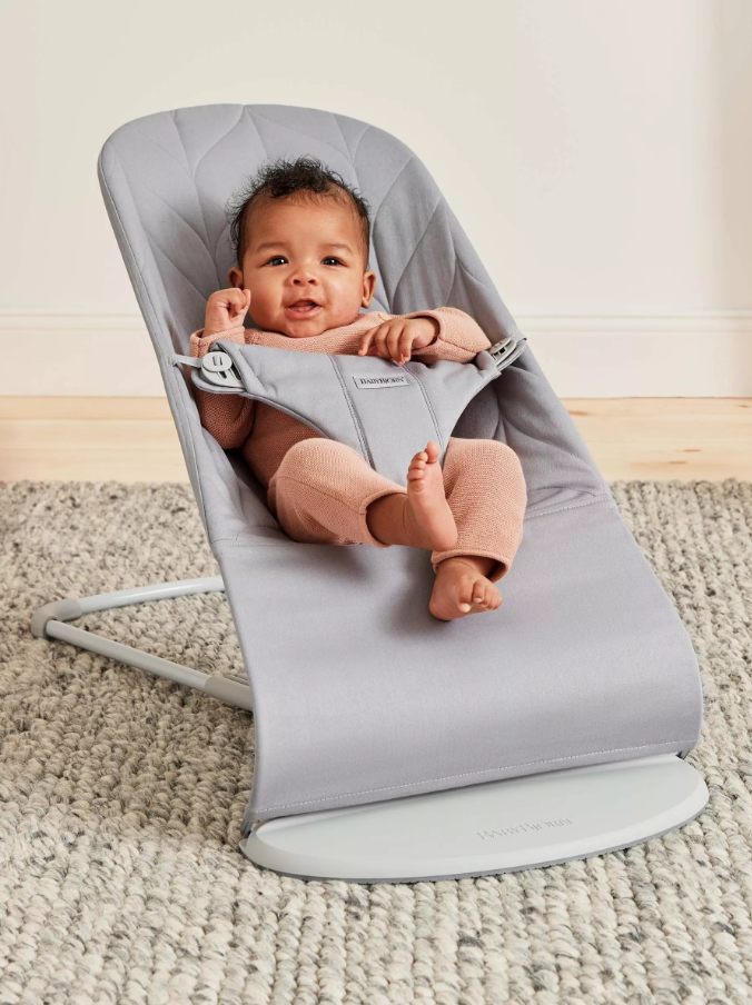 Babybjorn Espreguiçadeira Bliss Algodão Petalas Light Grey