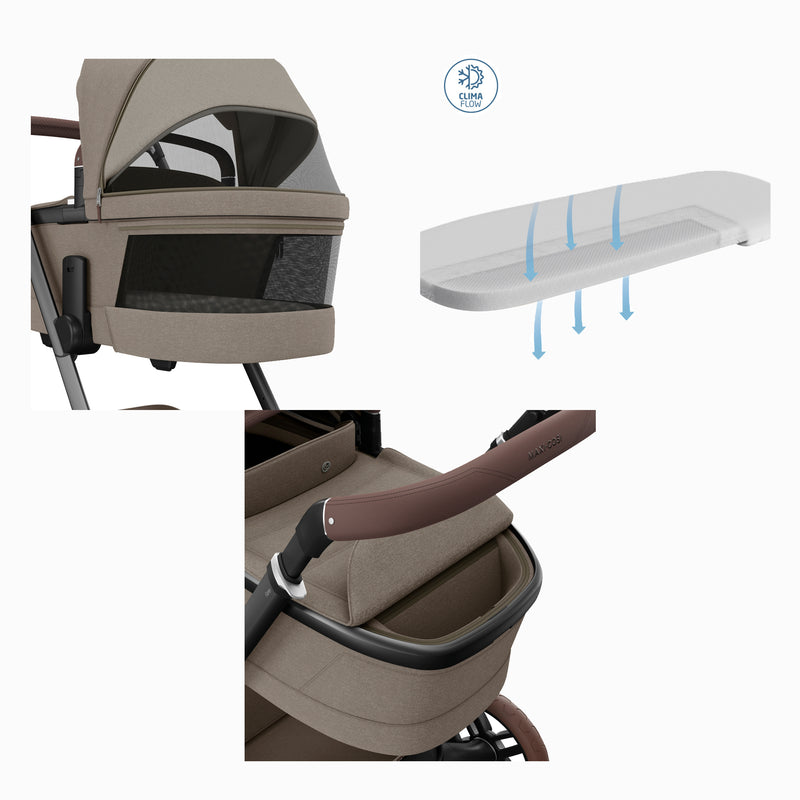 Maxi Cosi Fame + Pebble 360 Pro2 + Alcofa Twillic Truffle