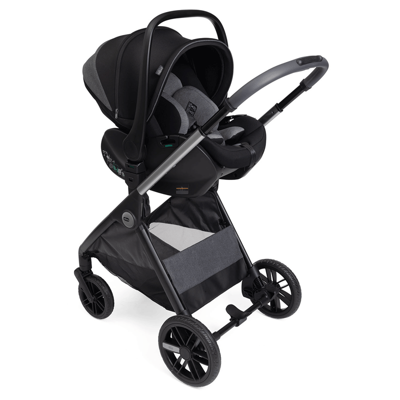 Chicco Trio Belleagio Flexi c/ First Recline Black Satin+ Base Full 360