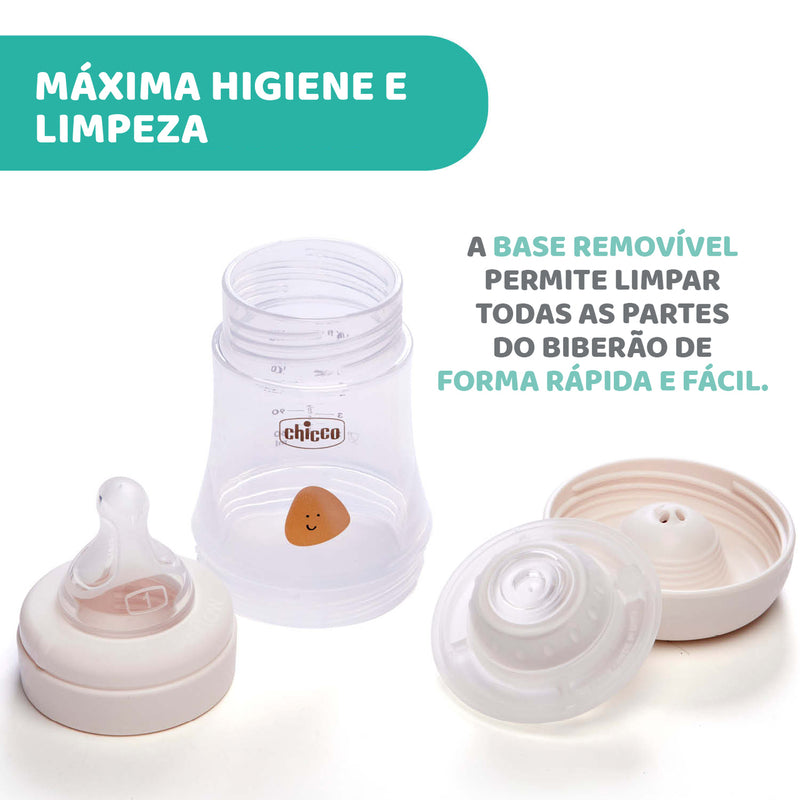 Chicco biberão perfect5 bege 240 ml