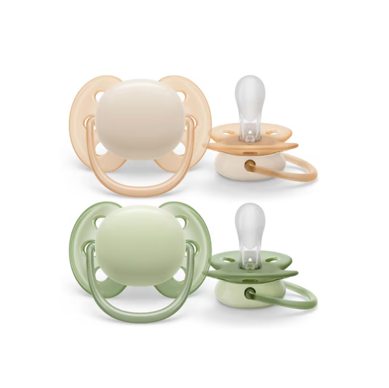 Philips Avent 2 chuchas ultra soft lisas 0-6m bege/verde