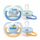 Philips Avent 2 chuchas ultra air happy 0-6m menino