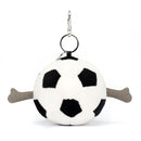 Jellycat Amuseables Sports Football Bag Charm Black & White