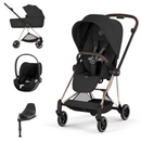 Cybex Mios Comfort Rosegold + Alcofa Dobrável Sepia Black + Cloud T Sepia Black + Base T
