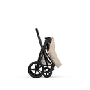 Cybex Priam Comfort Matt Black + Alcofa Dobrável Cozy Beige + Cloud T Sepia Black + Base T