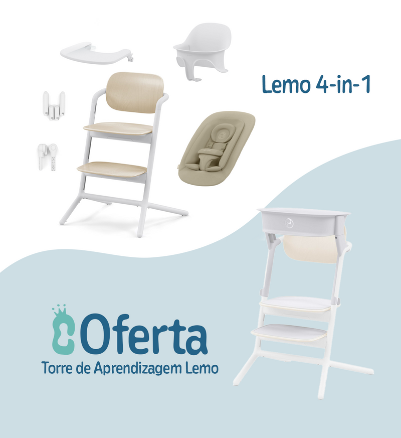 Cybex Lemo 4 em 1 Sand White com Learning Tower