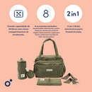 Bolso cambiador Doomoo Fluffy Pana Kaki