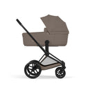 Cybex Priam Comfort Matt Black + Alcofa Dobrável Coconut Brown + Cloud G3 Magic Black + Base G3