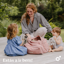 Bolso cambiador esponjoso Doomoo de pana rosa