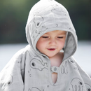Done By Deer Bath Poncho Sea Friends Grey