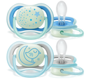 Philips Avent 2 chuchas ultra air night 6-18m menino