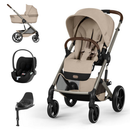 Cybex Balios S Lux Almond Beige + Alcofa Dobrável + Cloud T Sepia Black + Base T