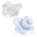 Chicco Chucha Mini Soft Silicone Azul/Neutra 0-2M 2pcs