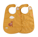Done By Deer 2 Bib Velcro Raffi Mustard
