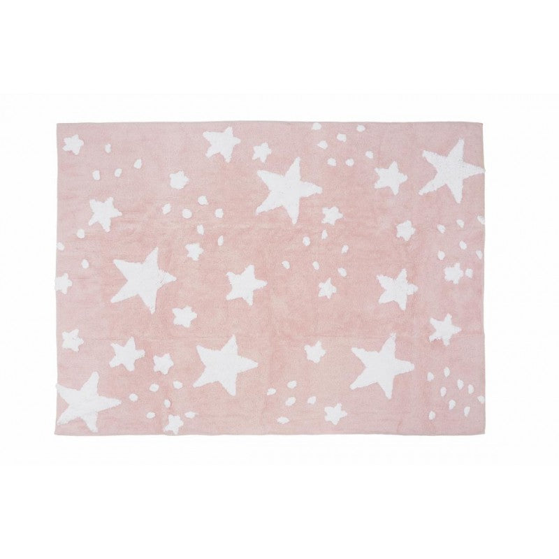 Aratextil tapete chuva de estrelas rosa 120x160