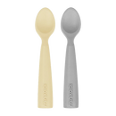 Minikoioi Pack 2 Colheres em Silicone Amarelo/Cinza