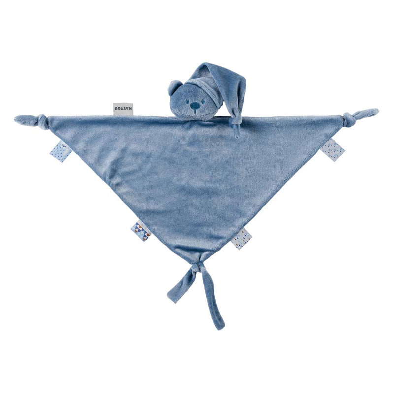 Nattou maxi doudou urso azul escuro 100% reciclado