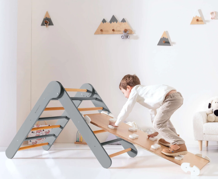 Alondra Ramap de escalada Montessori Pikler Madeira Branco