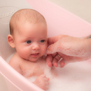 Shnuggle Banheira Rosa Encosto Branco