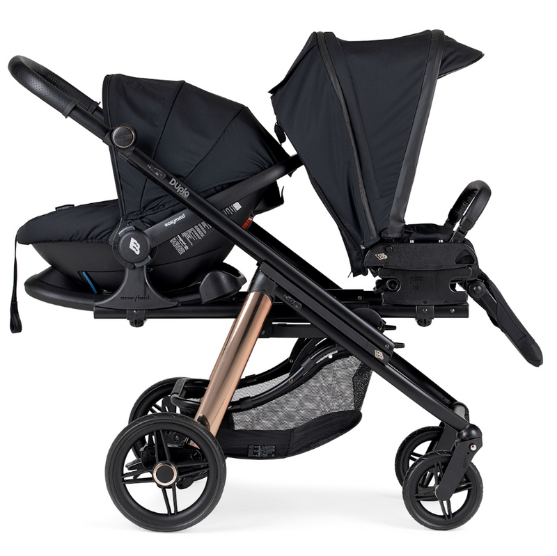 Bebecar Double Compact Black Smoked Pink Chassis