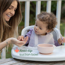 Chicco Conjunto Papa Silicone Rosa 6M+
