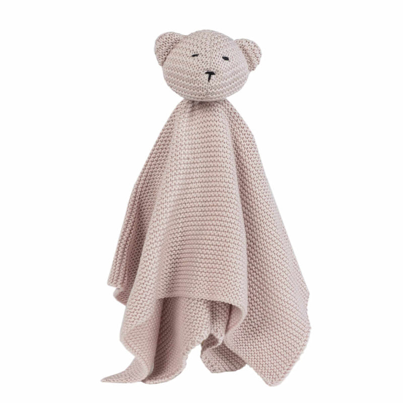 Walking Mum Doudou Urso de Tricot Rosa