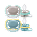 Philips Avent 2 chuchas ultra air lisas 18m+ cinza/azul