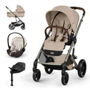 Cybex Balios S Lux + Alcofa Dobrável Almond Beige + Cloud S Style Amber Brown + Base S