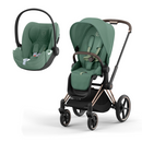 Cybex Priam Rose Gold Leaf Green+Cloud T Plus Leaf Green