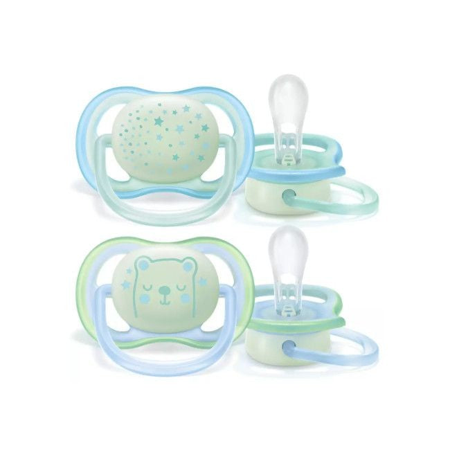 Philips Avent 2 chuchas ultra air night 0-6m menino