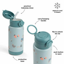 Done by Deer Garrafa Térmica com Palhinha Tiny Farm Blue 340ml
