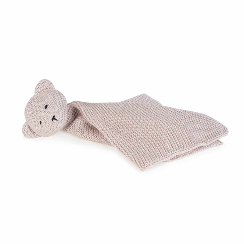 Walking Mum Doudou Urso de Tricot Rosa