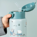 Done by Deer Garrafa Térmica com Palhinha Tiny Farm Blue 340ml