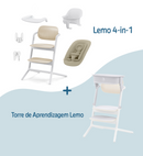 Cybex Lemo 4 en 1 blanco arena con torre de aprendizaje