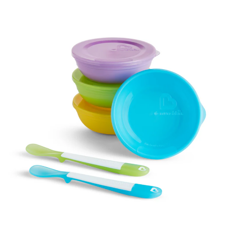 Munchkin Love a Bowls 4 Taças com Tampa + 2 Colheres